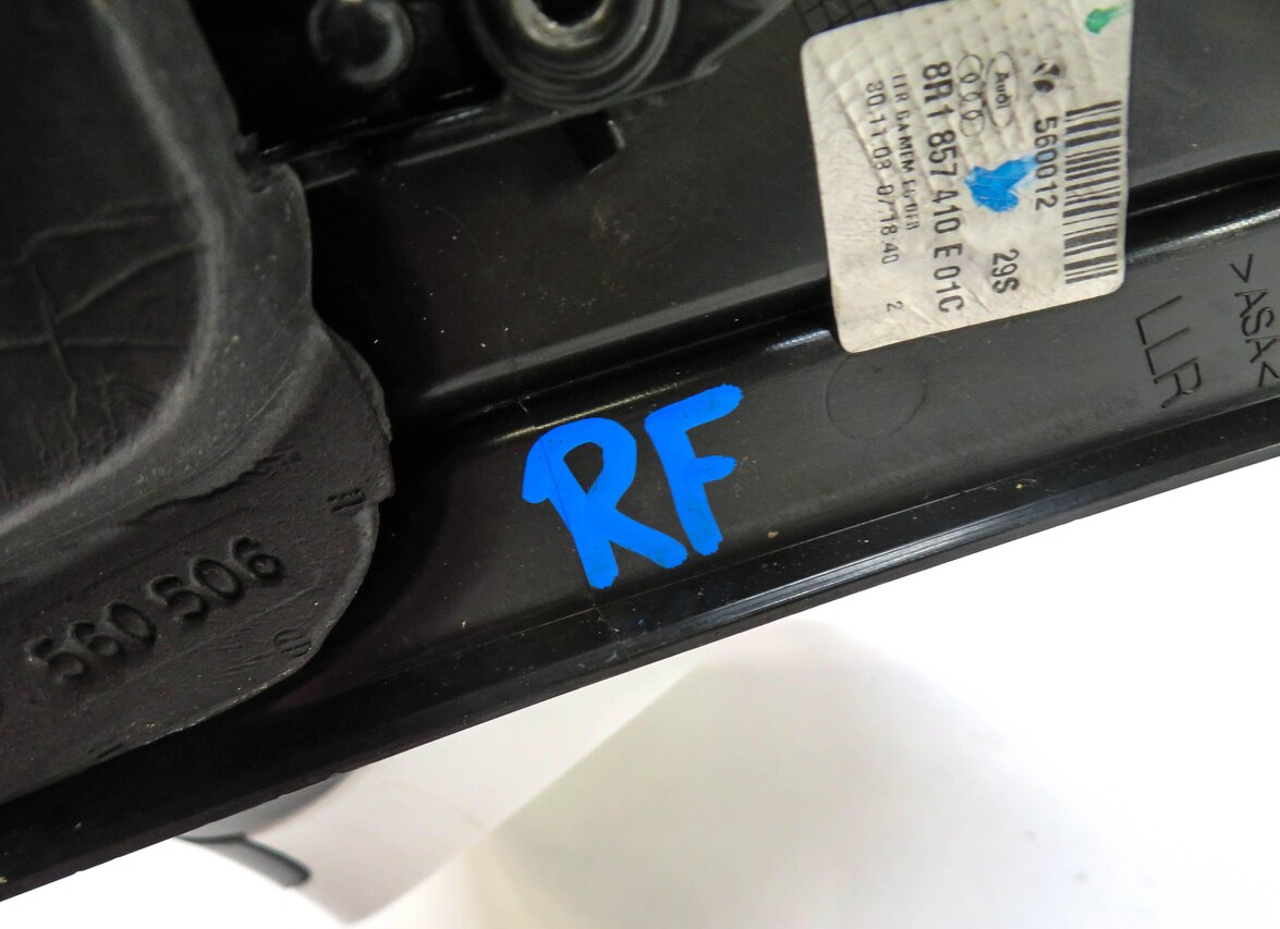Thumbnail 6: 09-14 AUDI Q5 (8R) RIGHT P-FOLD HEAT AUTODIM MEMORY DOOR MIRROR w/ LIGHT (WHITE)