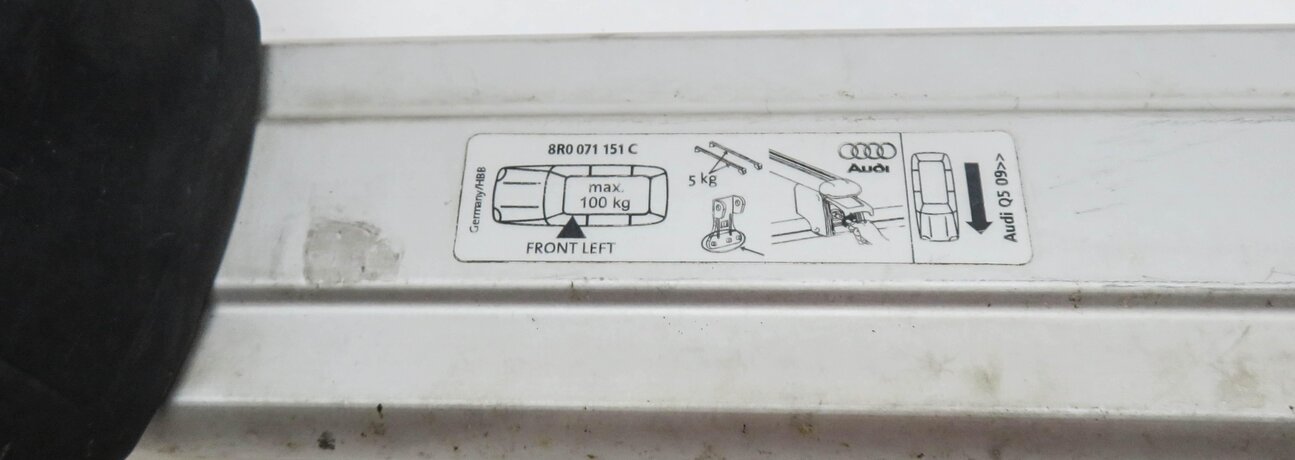 Thumbnail 7: 2009 AUDI Q5 (B8 8R) ROOF RACK LUGGAGE CARGO RACK SET-2 w/ KEY
