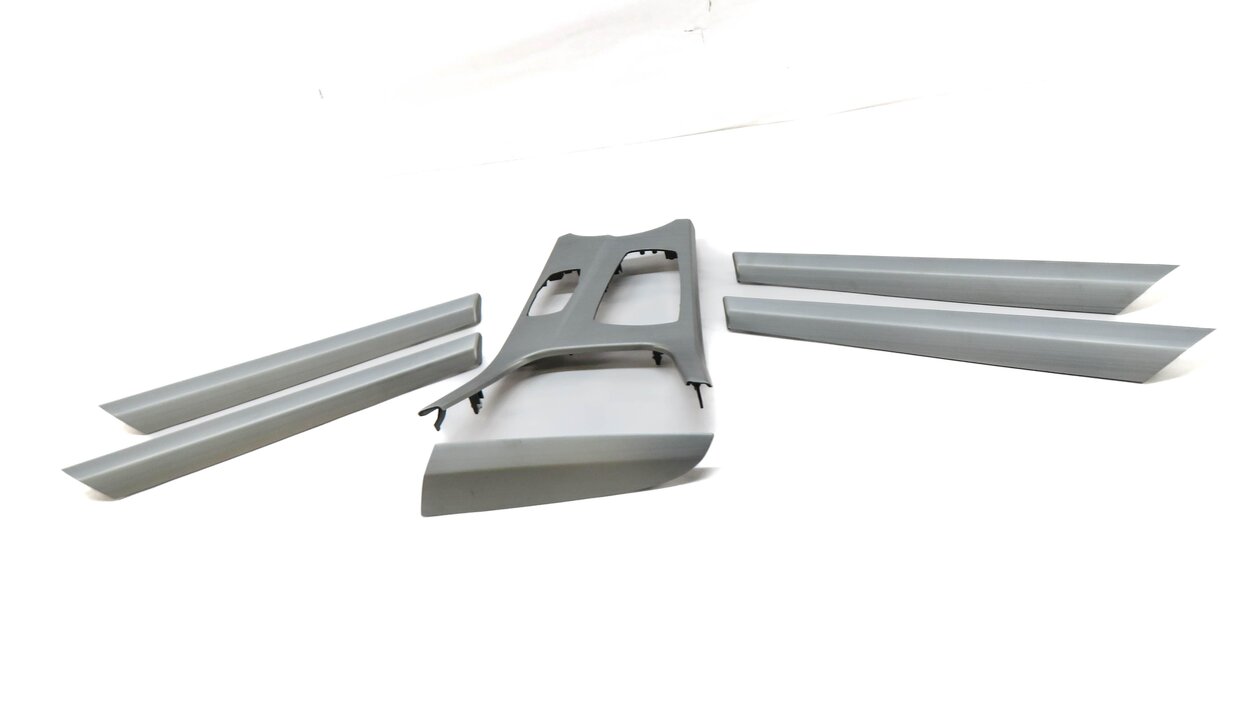 Thumbnail 2: 2013 BMW X3 (F25) DASH DOOR CONSOLE BRUSHED ALUMINUM TRIM PANEL SET