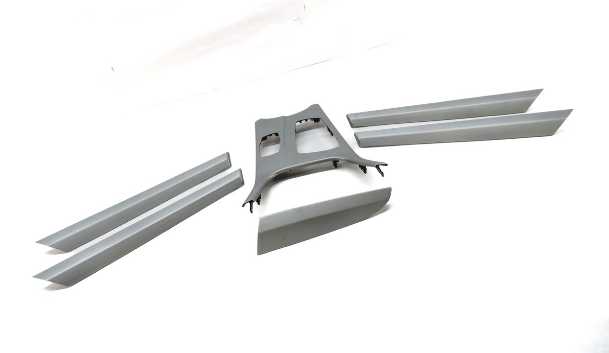 Thumbnail 3: 2013 BMW X3 (F25) DASH DOOR CONSOLE BRUSHED ALUMINUM TRIM PANEL SET
