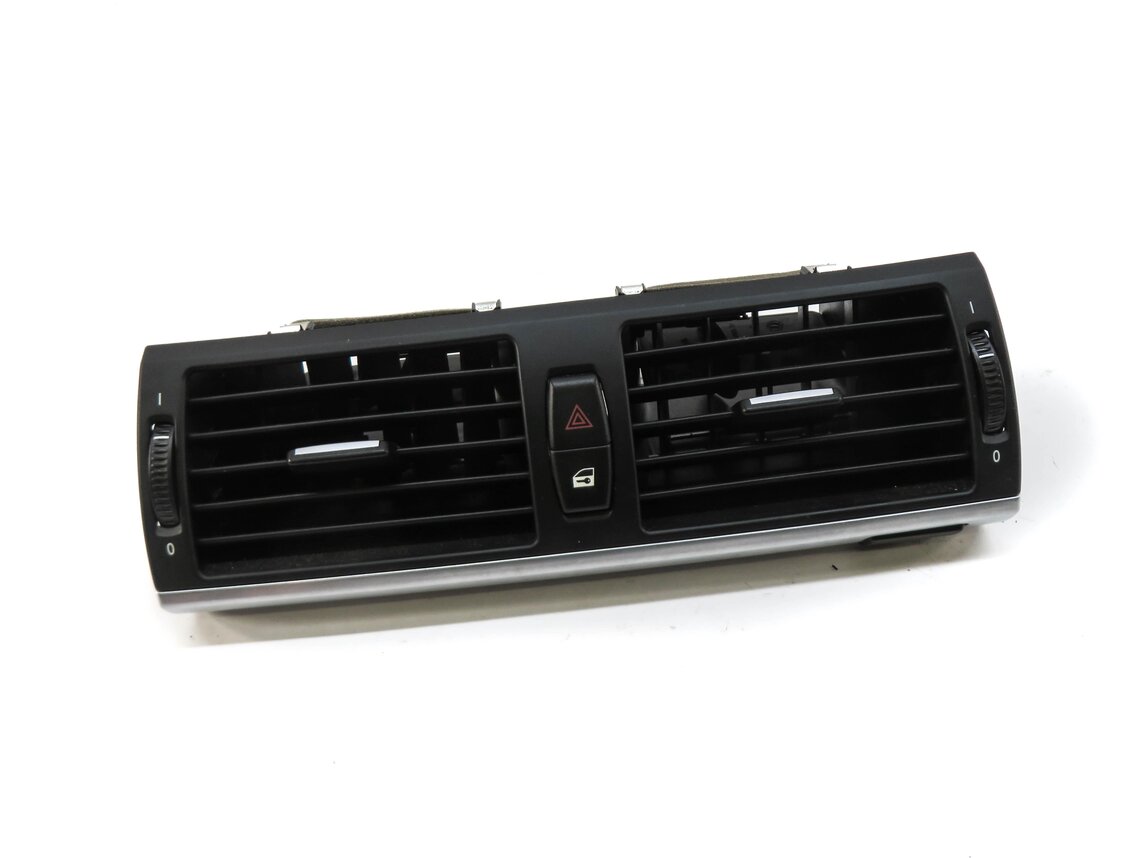 2009 BMW X6 (E71) FRONT CENTER DASH HEATER A/C AIR VENT w/ HAZARD & LOCK SWITCH