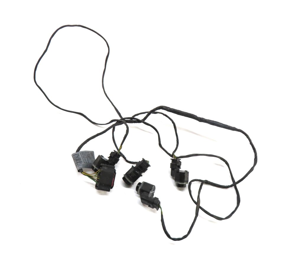2009 BMW X6 (E71) REAR PDC PARK DISTANCE SENSOR SET w/ HARNESS (BLACK 2 668)
