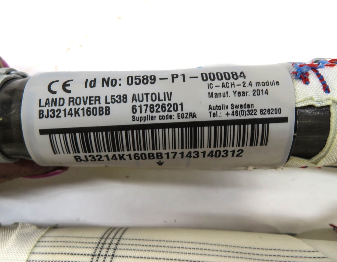 Thumbnail 5: 2012-2019 RANGE ROVER EVOQUE (L538) 4 DOOR - LEFT DRIVER SIDE CURTAIN AIRBAG