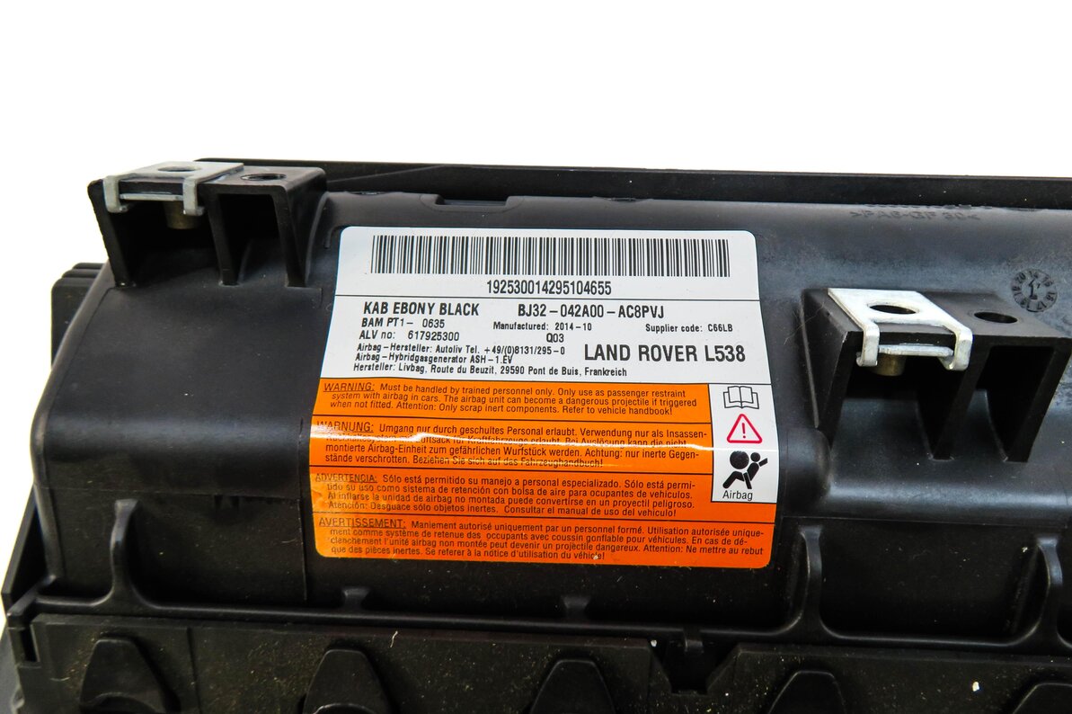 Thumbnail 5: 2012-2019 RANGE ROVER EVOQUE (L538) LEFT DRIVER KNEE AIRBAG AIR BAG (BLACK)
