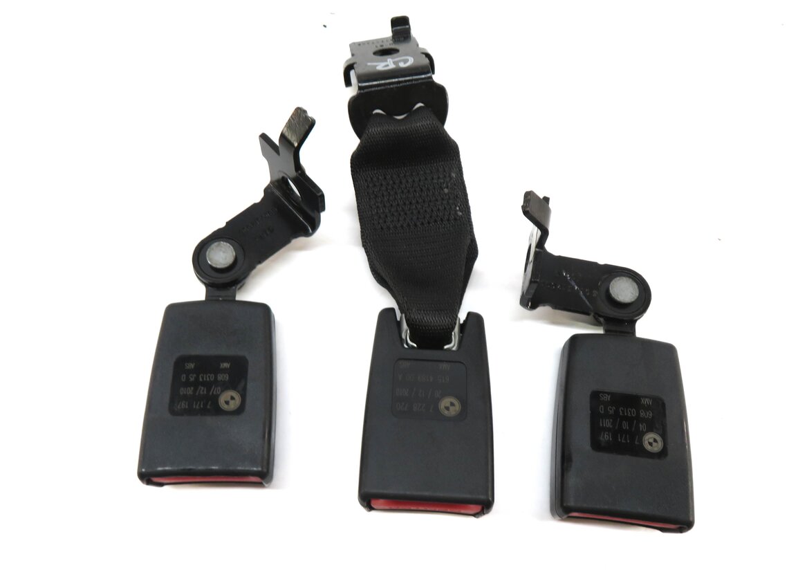 Thumbnail 3: 2011 BMW X5 (E70) REAR 2nd ROW SEAT SEATBELT BUCKLE RECEIVER SET-3 (BLACK)