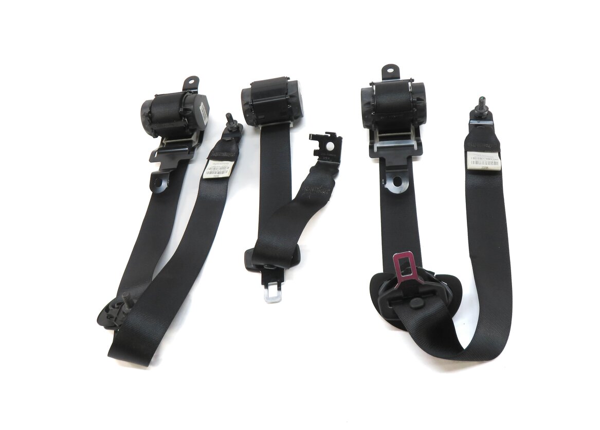 Thumbnail 2: 2011 BMW X5 (E70) REAR 2nd SECOND ROW SEAT SEATBELT RETRACTOR SET-3 (BLACK)