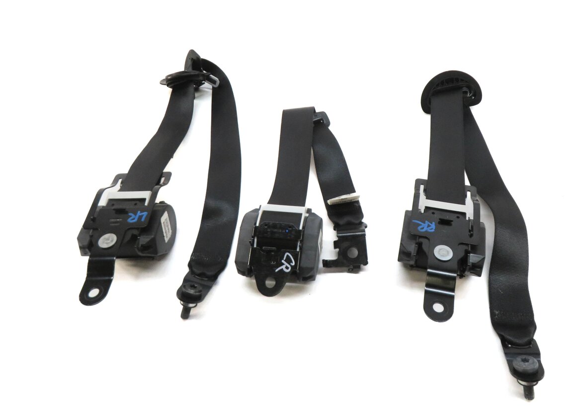 Thumbnail 3: 2011 BMW X5 (E70) REAR 2nd SECOND ROW SEAT SEATBELT RETRACTOR SET-3 (BLACK)
