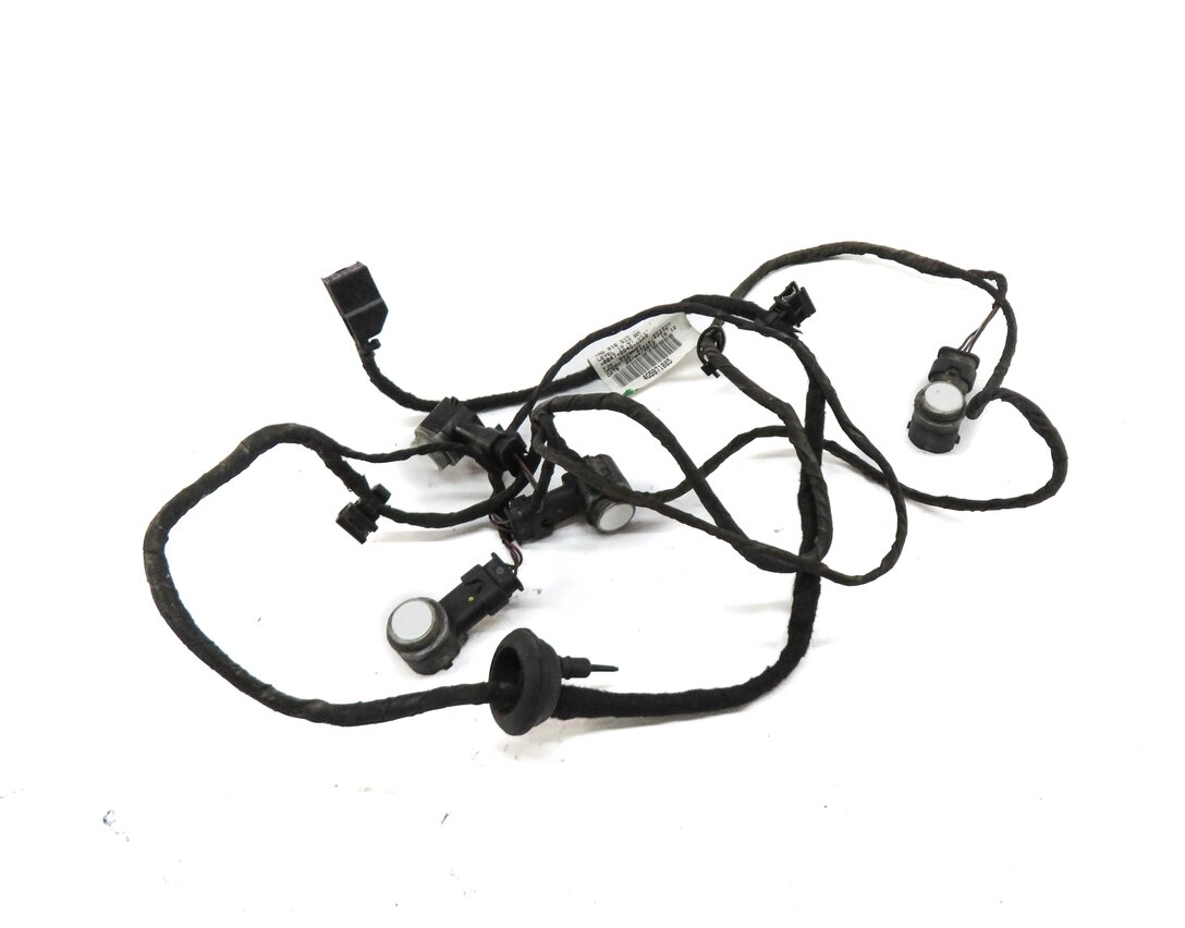 2012 AUDI A6 (C7) REAR PDC PARK DISTANCE SENSOR SET w/ HARNESS (GLACIER WHITE)