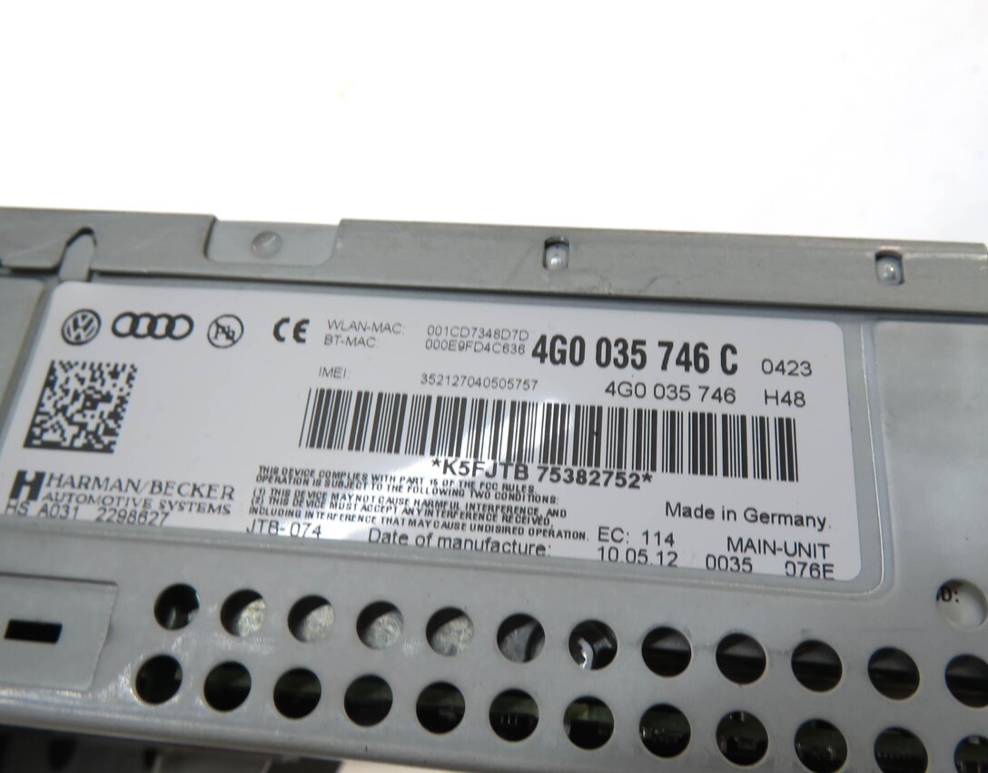 Thumbnail 7: 2012-2013 AUDI A6 (C7) RADIO STEREO CD DVD SD SIM MMI MULTIMEDIA READER PLAYER