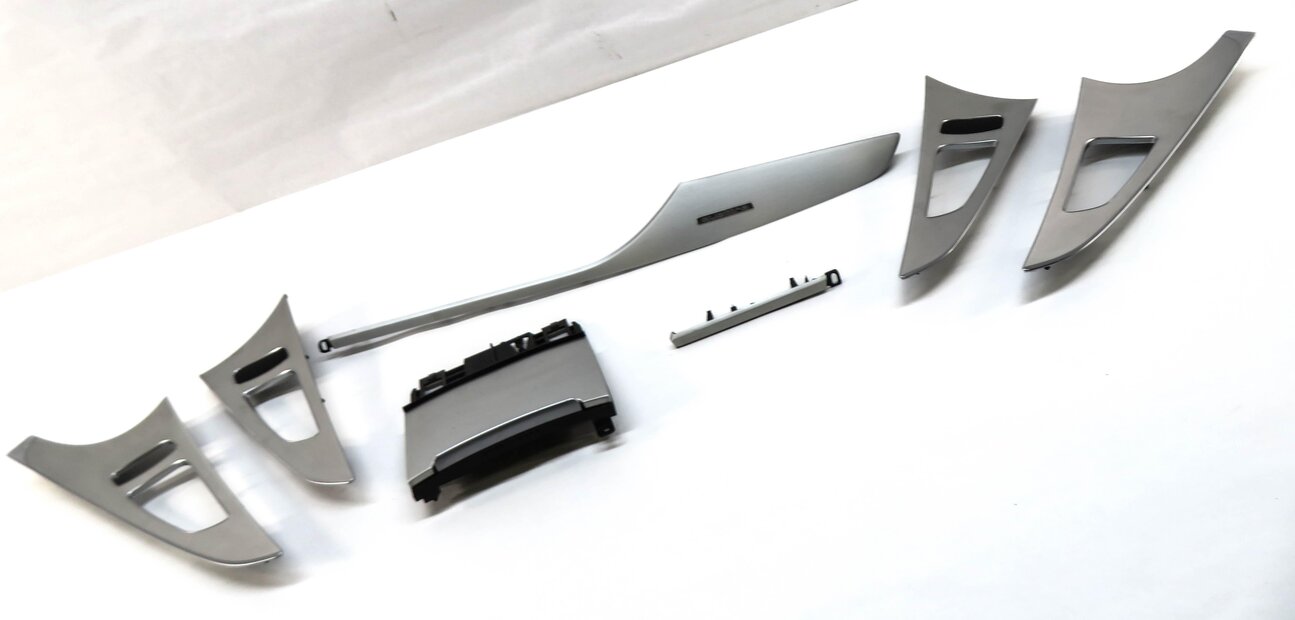 Thumbnail 14: 2012 AUDI A6 (C7) DASH DOOR CONSOLE TRIM PANEL SET (BRUSHED STEEL)