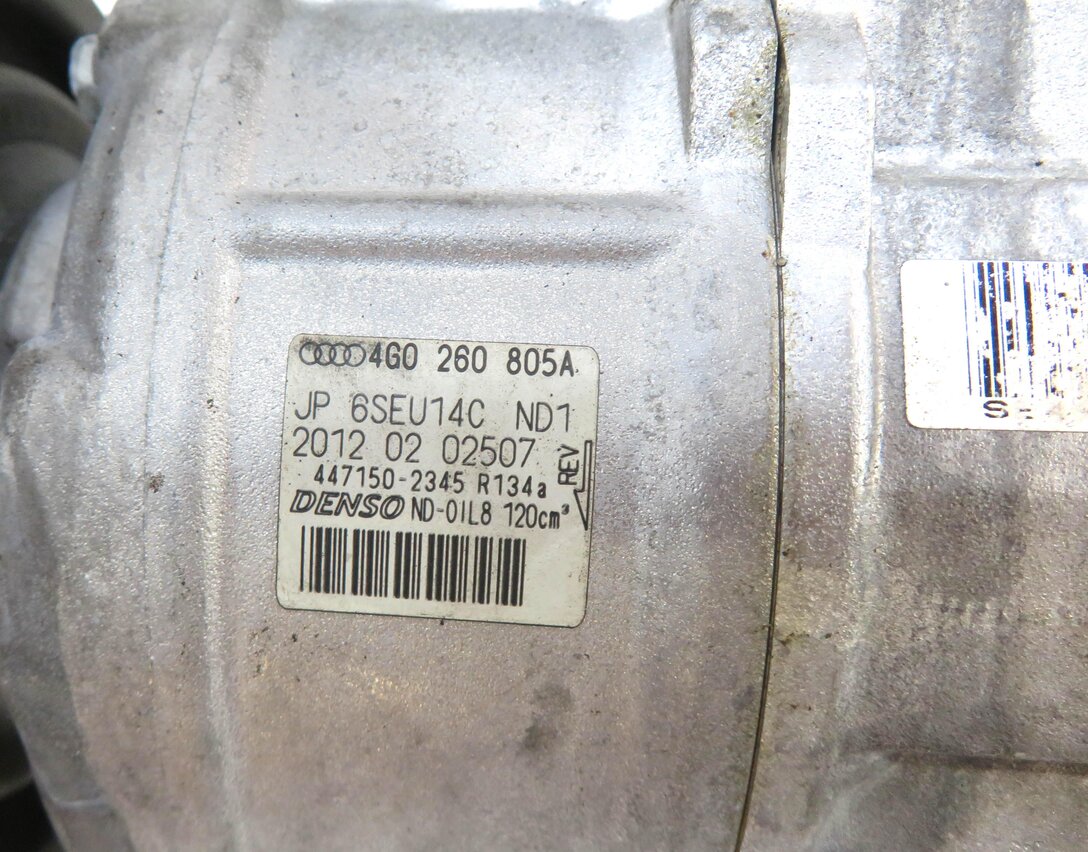 Thumbnail 5: 2012-2015 AUDI A6 A7 (C7 4G8) 3.0L SUPERCHARGED ENGINE A/C AIR COMPRESSOR PUMP