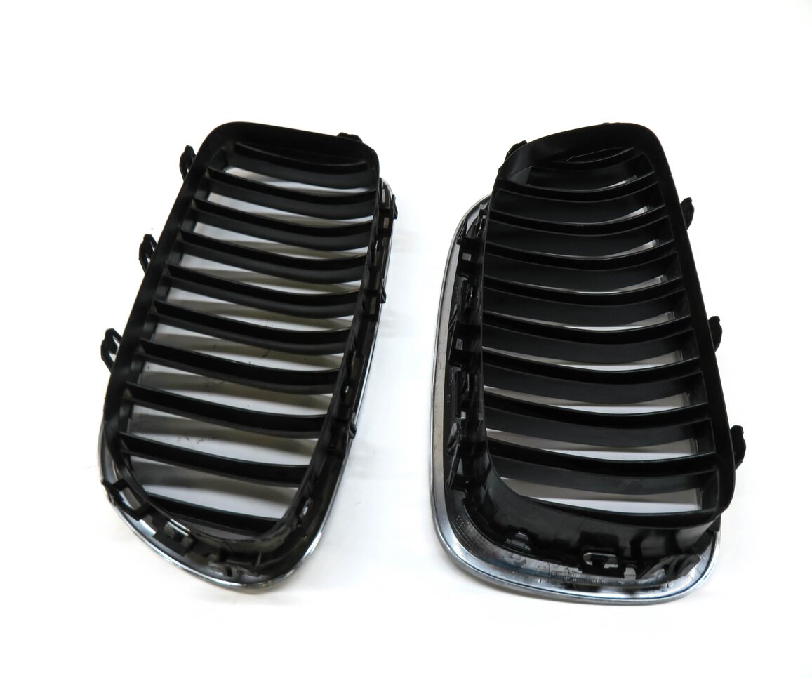 Thumbnail 3: 2014-2016 BMW 528i 535i 550i (F10) FRONT LEFT & RIGHT HOOD VENT GRILLE SET-2