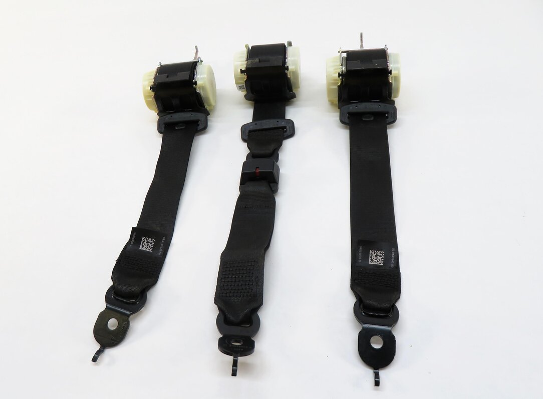 Thumbnail 2: 2016 BMW 535i (F10) REAR SEAT LEFT CENTER RIGHT SEATBELT RETRACTOR SET-3 (BLACK)