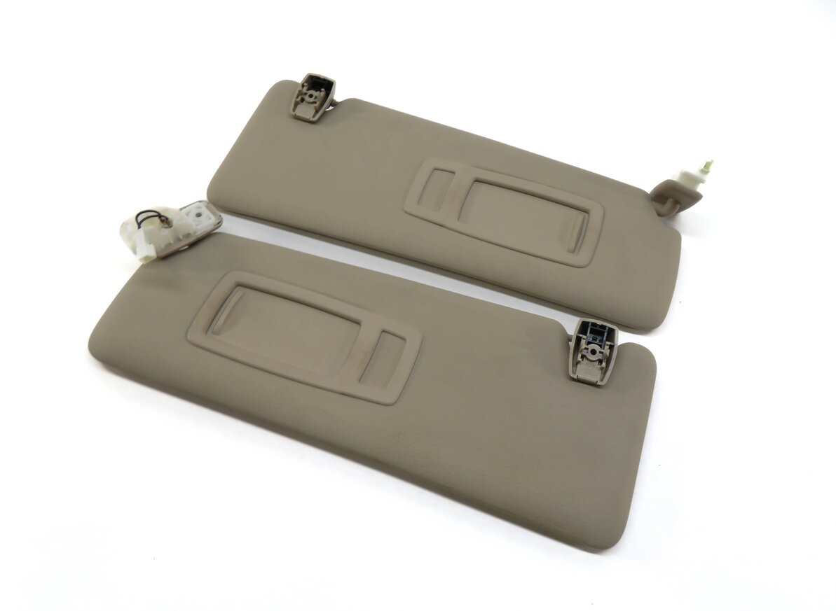 12-19 BMW 3 4 SERIES (F30 F31 F32 F33) FRONT LEFT & RIGHT SUNVISOR SET (BEIGE)