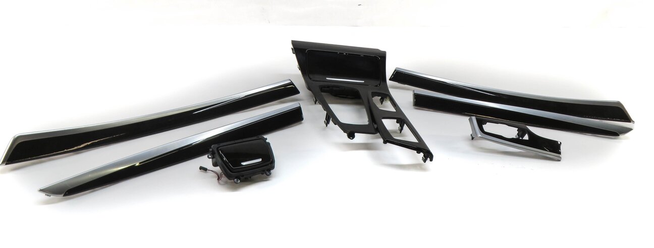 Thumbnail 3: 2012 BMW 528i (F10) DASH DOOR CONSOLE INTERIOR TRIM SET (FINE ASH WOOD GRAIN)
