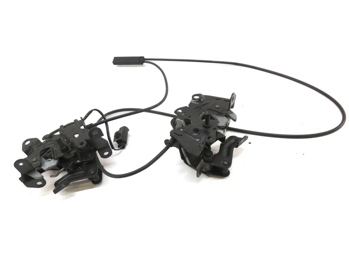 Thumbnail 2: 2012 BMW 528i (F10) FRONT LEFT & RIGHT LOWER HOOD LOCK LATCH SET-2 w/ CABLE