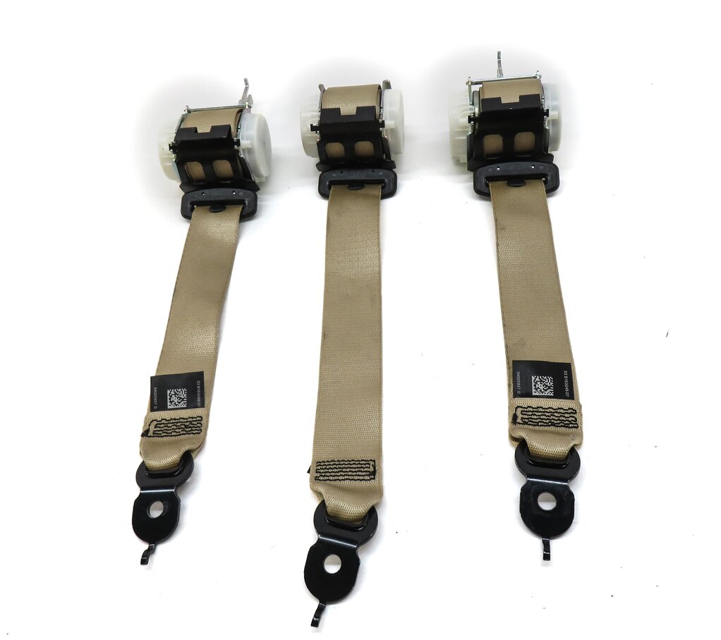 Thumbnail 2: 2012 BMW 528i (F10) REAR SEAT LEFT CENTER RIGHT SEATBELT RETRACTOR SET-3 (BEIGE)