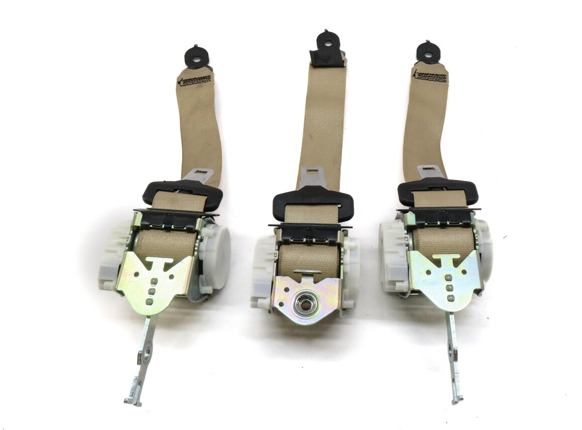 Thumbnail 3: 2012 BMW 528i (F10) REAR SEAT LEFT CENTER RIGHT SEATBELT RETRACTOR SET-3 (BEIGE)