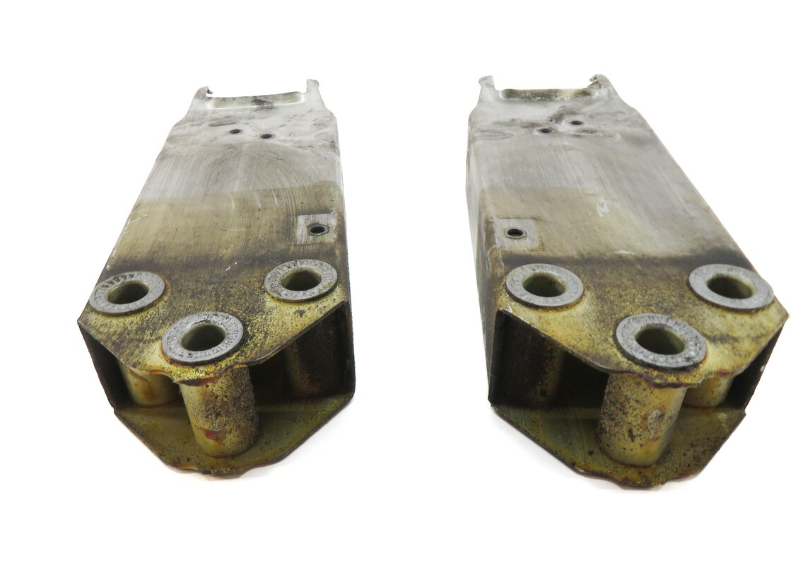 Thumbnail 4: 11-16 BMW 5 M5 F10 FRONT BUMPER LEFT & RIGHT REINFORCEMENT BAR BRACKET SET/2