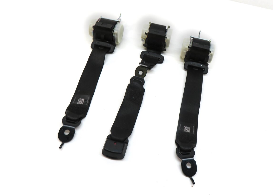 2012 BMW 535Xi (E60) REAR LEFT RIGHT CENTER SEATBELT RETRACTOR SET/3 (BLACK)