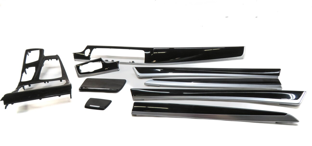 Thumbnail 17: 2012 BMW 535Xi (E60) FRONT LEFT REAR RIGHT FINELINE WOOD ANTHRACITE TRIM SET/9