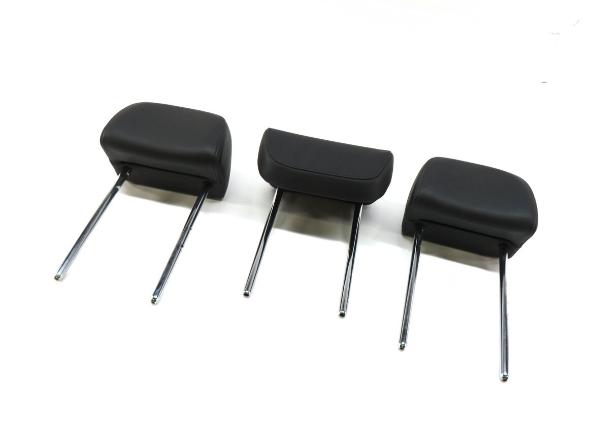 2013 AUDI Q5 (B8 8R) REAR SEAT LEFT CENTER RIGHT HEADREST HEAD REST SET (BLACK)