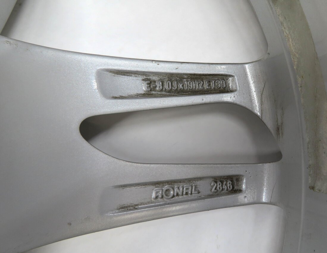 Thumbnail 7: 2013-2017 AUDI Q5 (B8 8R) 19x8 - ALUMINUM ALLOY 5-SPLIT SPOKE WHEEL RIM