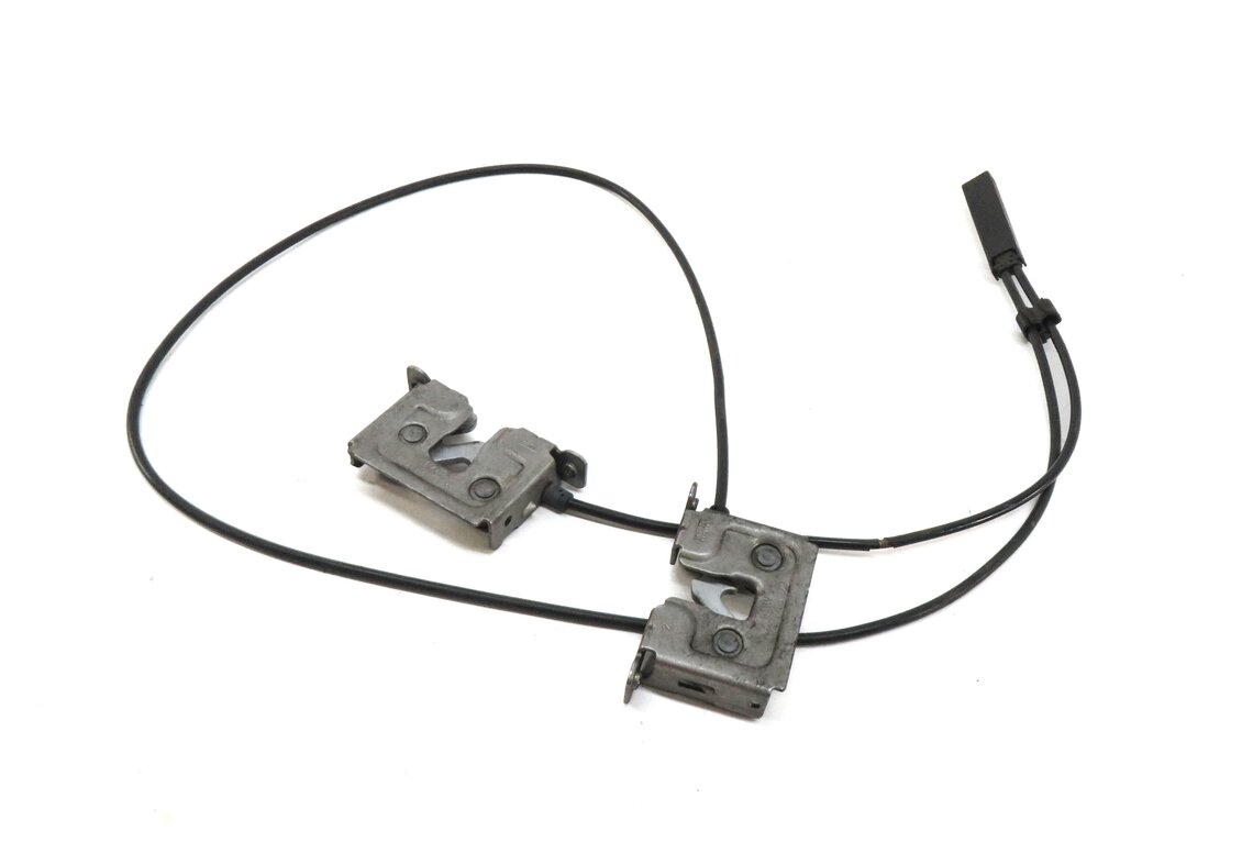 2008 BMW 535i (E60) FRONT LEFT & RIGHT HOOD LATCH SET/2 w/ CABLE 51237115229