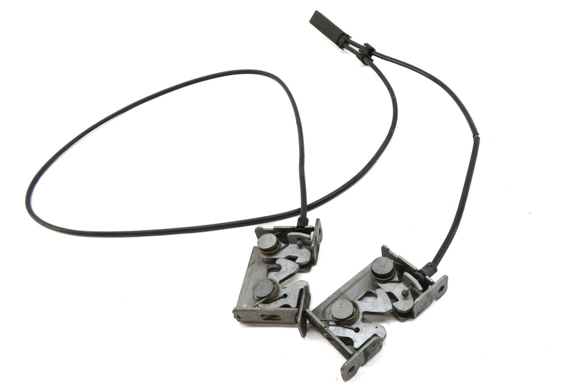 Thumbnail 3: 2008 BMW 535i (E60) FRONT LEFT & RIGHT HOOD LATCH SET/2 w/ CABLE 51237115229