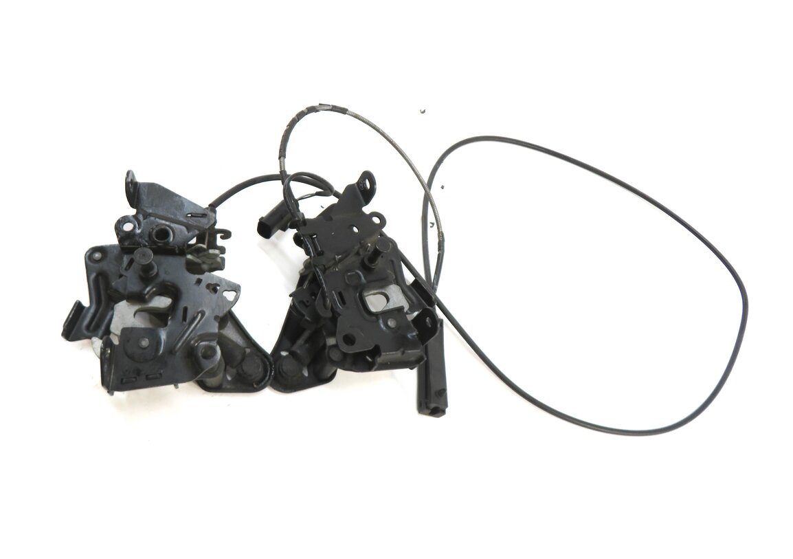 Thumbnail 3: 2013 BMW 535i (F10) FRONT LEFT & RIGHT LOWER HOOD LOCK LATCH SET w/ CABLE