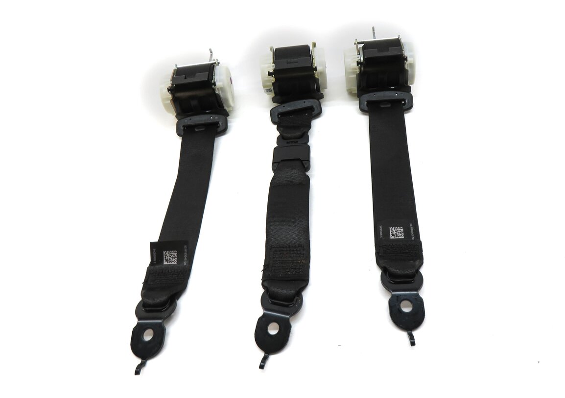 Thumbnail 2: 2013 BMW 535i (F10) REAR SEAT LEFT CENTER RIGHT SEATBELT RETRACTOR SET (BLACK)