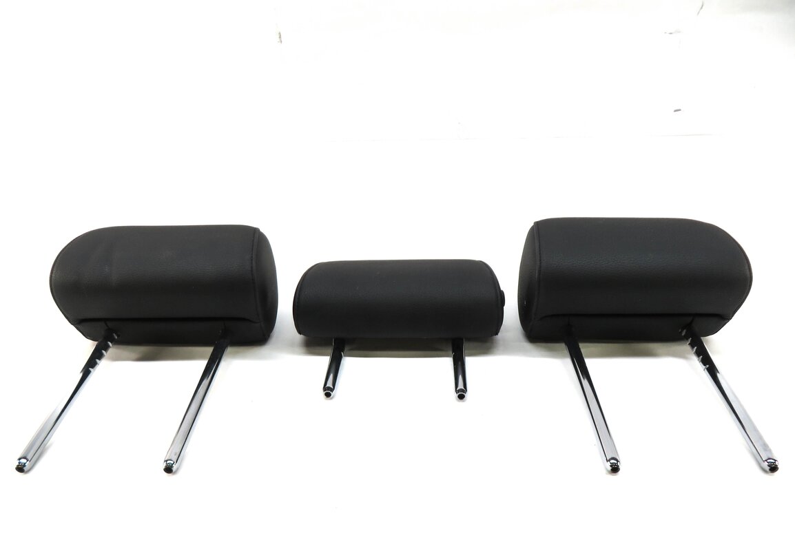 Thumbnail 2: 2013 BMW 535i (F10) REAR SEAT LEFT CENTER RIGHT HEADREST SET-3 (BLACK LEATHER)