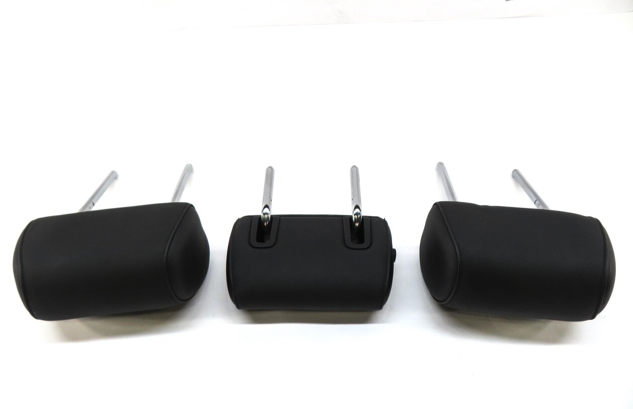 Thumbnail 4: 2013 BMW 535i (F10) REAR SEAT LEFT CENTER RIGHT HEADREST SET-3 (BLACK LEATHER)