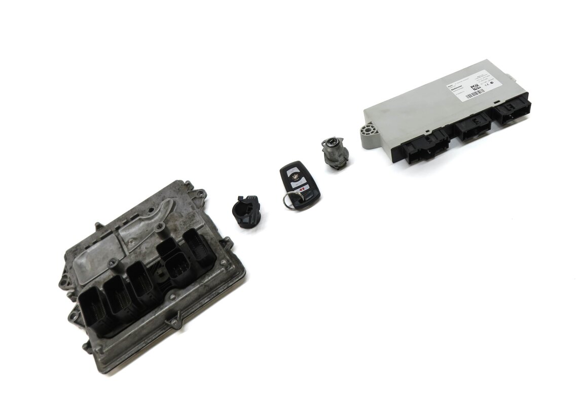 Thumbnail 3: 2013 BMW 535i (F10) 3.0L N55 TURBO ENGINE ECM DME CAS IMMOBILIZER MODULE KEY SET