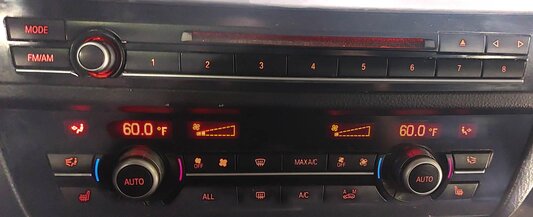Thumbnail 2: 2011-2016 BMW 528i 535i 550i M5 (F10) FRONT HEATER A/C TEMPERATURE CONTROL PANEL