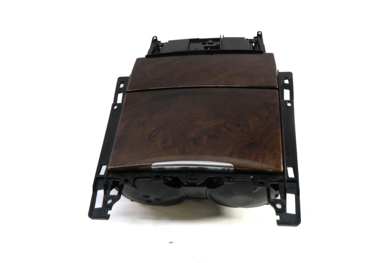 Thumbnail 4: 2016 E350 SEDAN (W212) FRONT CENTER CONSOLE STORAGE BIN w/ ASH TRAY (WALNUT)