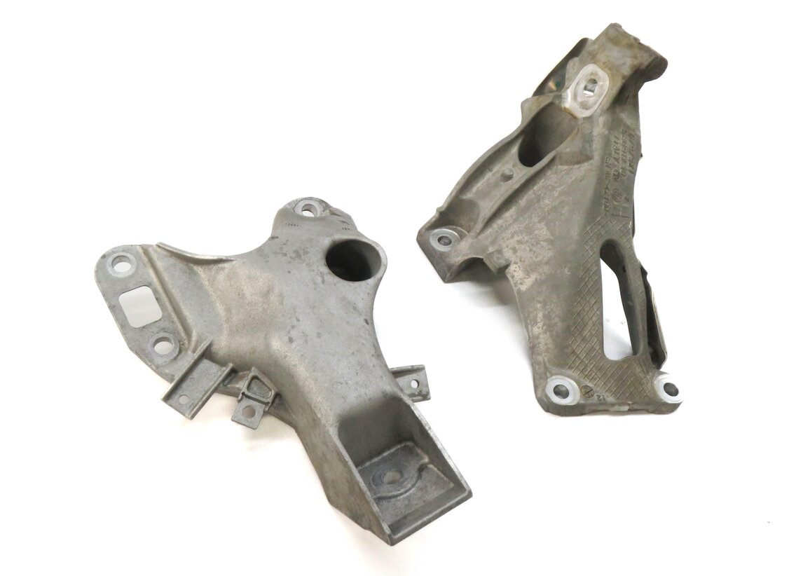 2013 BMW X5 (E70) 3.0L N55 TURBO ENGINE LEFT & RIGHT MOTOR MOUNT BRACKET SET-2