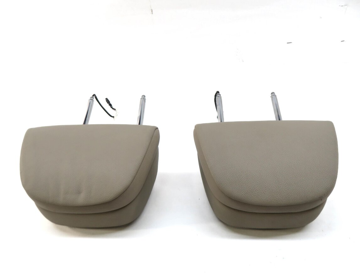 Thumbnail 3: 2013 BMW X5 (E70) FRONT LEFT & RIGHT SEAT HEADREST SET-2 (OYSTER LEATHER)