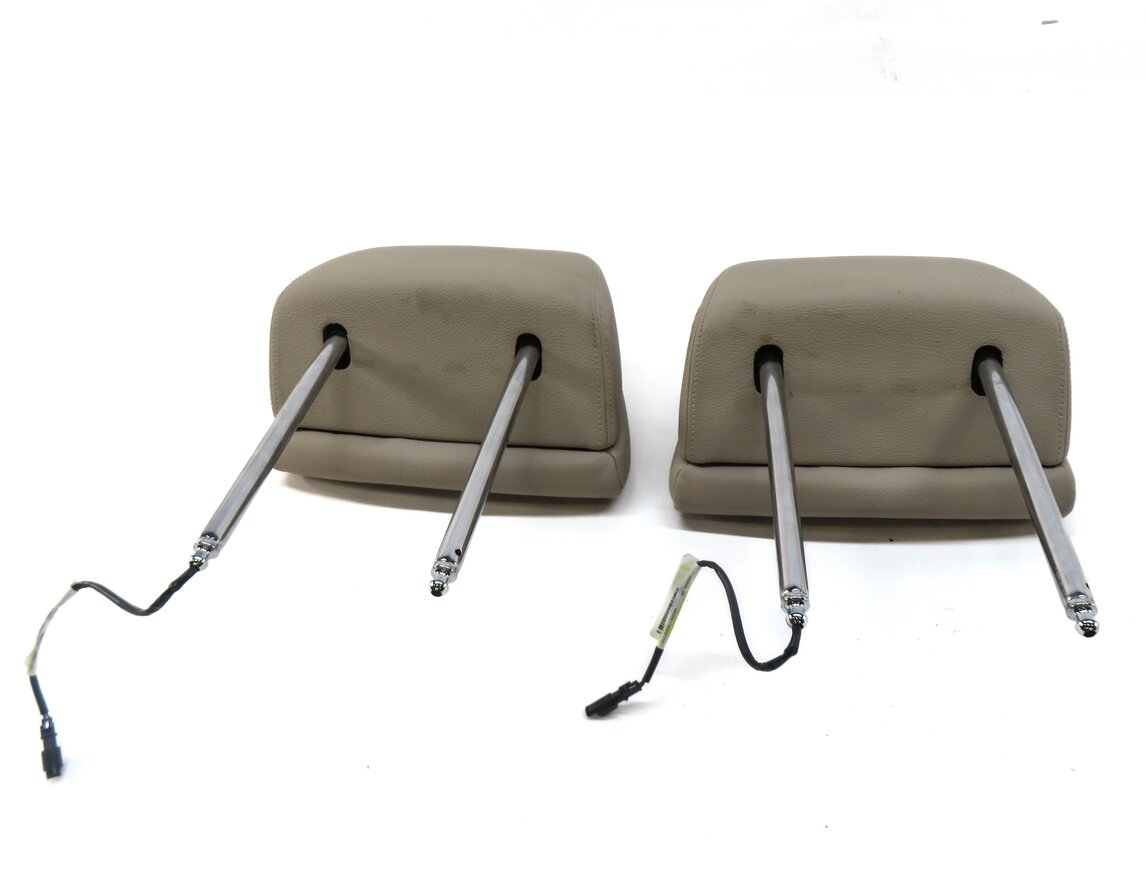 Thumbnail 5: 2013 BMW X5 (E70) FRONT LEFT & RIGHT SEAT HEADREST SET-2 (OYSTER LEATHER)