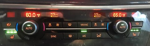 Thumbnail 2: 2014-2018 BMW X5 (F15 F85) FRONT HEATER A/C TEMPERATURE CLIMATE CONTROL PANEL