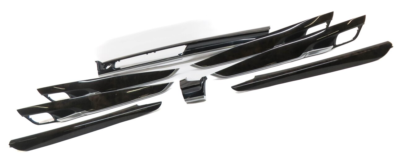 Thumbnail 2: 2014 BMW X5 (F15) DASH DOOR CONSOLE INTERIOR TRIM PANEL SET (POPLAR WOOD GRAIN)