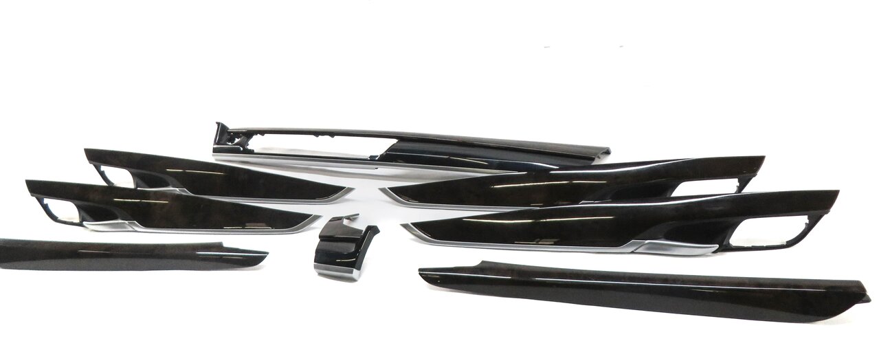 Thumbnail 3: 2014 BMW X5 (F15) DASH DOOR CONSOLE INTERIOR TRIM PANEL SET (POPLAR WOOD GRAIN)