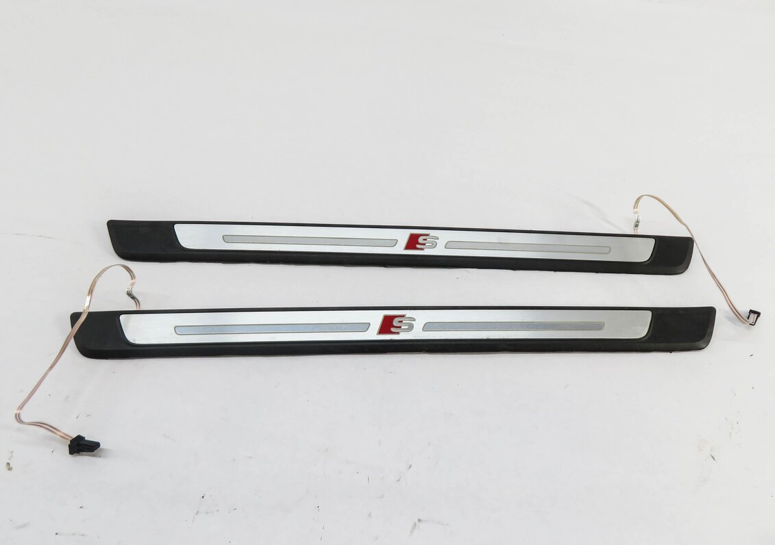 Thumbnail 2: 2017 AUDI A4 (B9 8W) FRONT LEFT & RIGHT DOOR SILL TRIM SET-2 (LIGHTED)