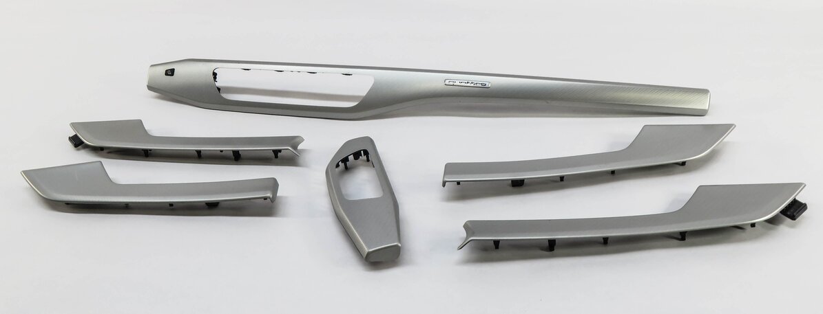 2017 AUDI A4 (B9 8W) DASH DOOR CONSOLE TRIM PANEL SET (ALUMINUM ELLIPSE 5TT)