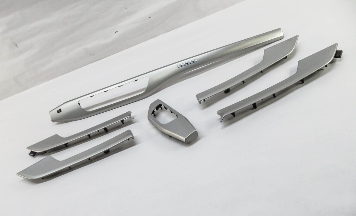 Thumbnail 3: 2017 AUDI A4 (B9 8W) DASH DOOR CONSOLE TRIM PANEL SET (ALUMINUM ELLIPSE 5TT)