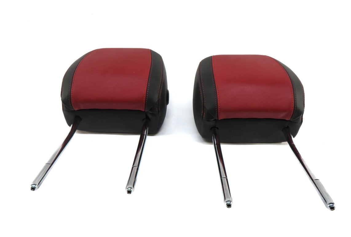 Thumbnail 3: 2016 RANGE ROVER EVOQUE (L538) FRONT LEFT & RIGHT SEAT HEADREST SET (RED BLACK)