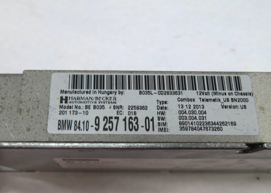 Thumbnail 4: 10-14 BMW 335i X5 X6 (E70 E71 E90) BLUETOOTH TELEMATICS COMBOX CONTROL MODULE