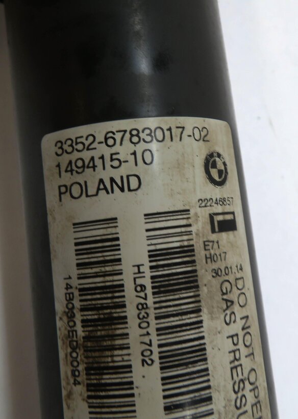 Thumbnail 9: 2014 BMW X6 (E71) LEFT & RIGHT REAR STANDARD SUSPENSION SHOCK STRUT SET-2