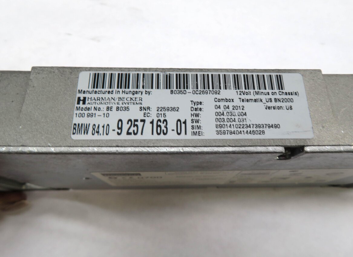 Thumbnail 4: 10-14 BMW 335i X5 X6 (E70 E71 E90) BLUETOOTH TELEMATICS COMBOX CONTROL MODULE