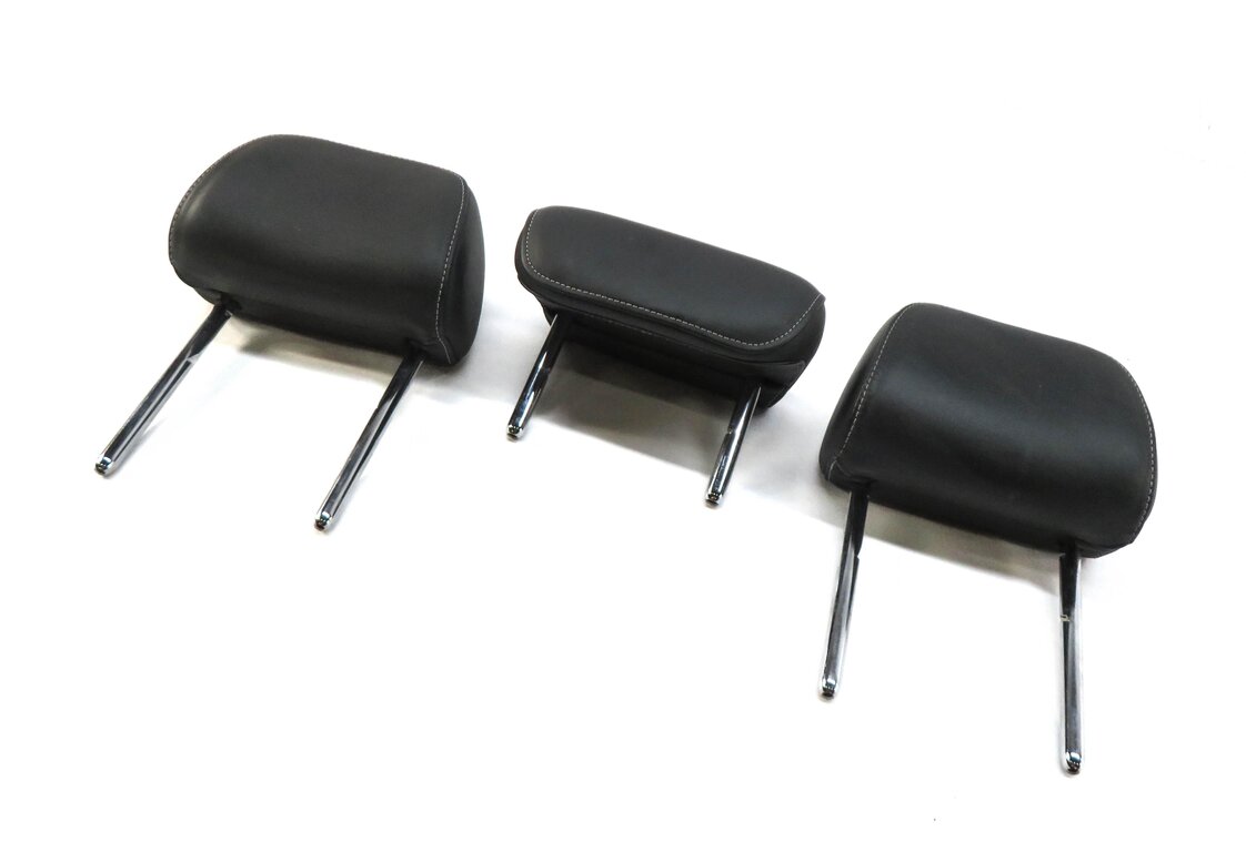 2014 AUDI S4 (B8 8K) REAR SEAT LEFT CENTER RIGHT HEADREST SET-3 (BLACK LEATHER)